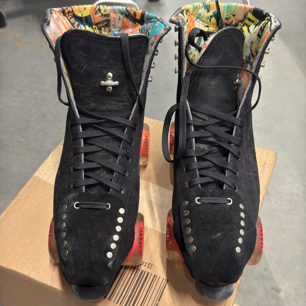 Moxi JACK BOOT Skates in Black Suede Roller Skates - Custom
